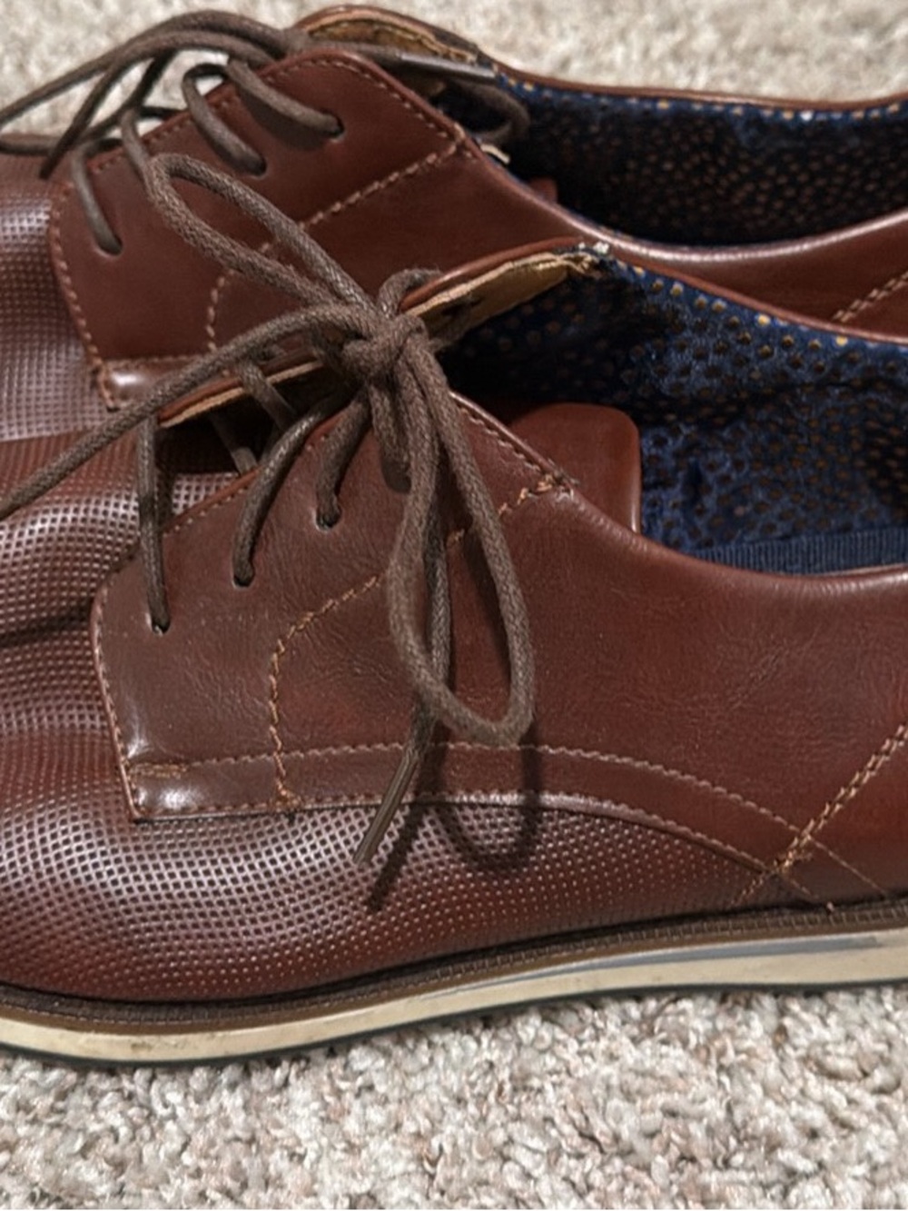 Men's Brown Lace-Up Casual Dress Shoes